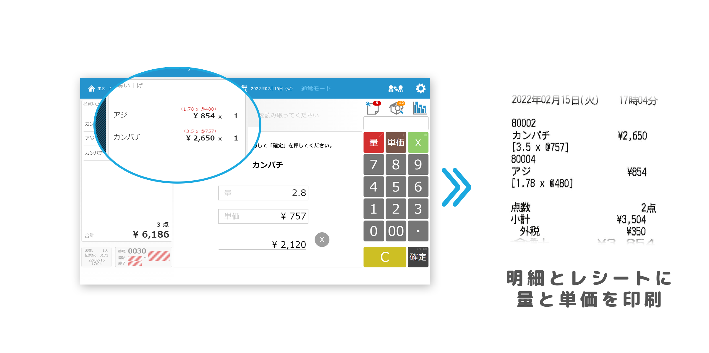 量り売り機能の解説